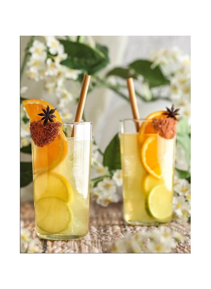 LAV 6-Piece Assos Long Tumbler Set – 490 ml – Clear Glasses for Water, Juice, Cocktails & More - Image 1