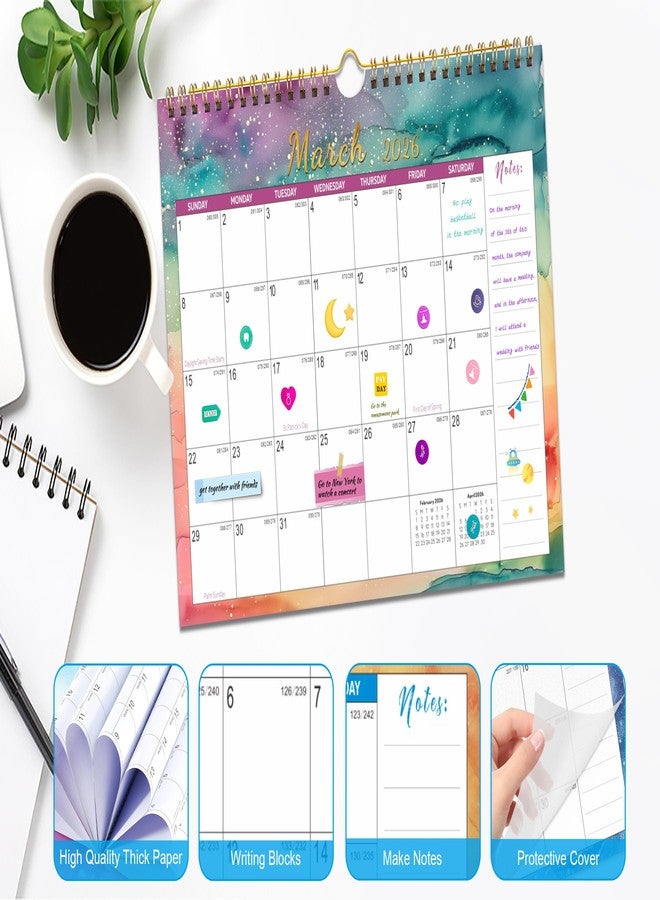 Gannyfer Calendar 2025-2026 - 18 Month Wall Calendar 2025-2026 from July 2025 to December 2026, Hanging Spiral Bound Magnetic Fridge Wall Calendars 11" x 8.5", Teacher Supplies, Perfect for Home School Office - Image 3
