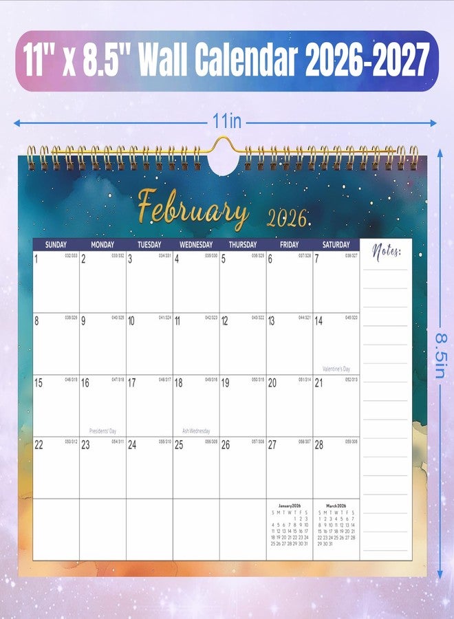 Gannyfer Calendar 2025-2026 - 18 Month Wall Calendar 2025-2026 from July 2025 to December 2026, Hanging Spiral Bound Magnetic Fridge Wall Calendars 11" x 8.5", Teacher Supplies, Perfect for Home School Office - Image 2