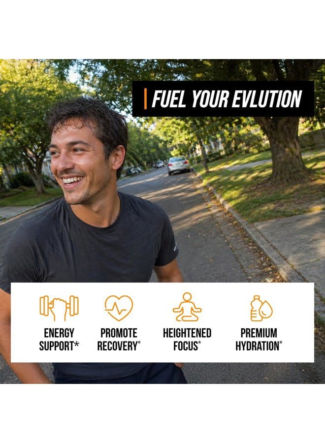 Evlution HYDRAMINO Complete Hydration Multiplier, All 6 Electrolytes, Vitamin C & B, Fluid Boosting Aminos, Coconut Water, Endurance & Recovery, Immunity Support, Antioxidants, 0 Sugar, 30 Serve, Orange Mango - Image 4