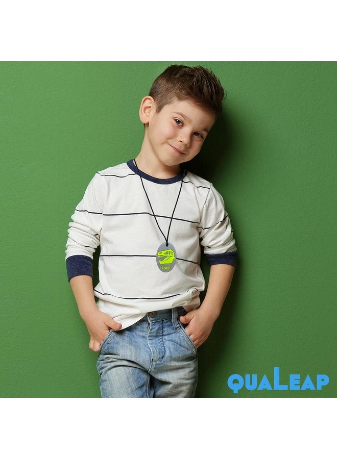 QUALEAP Xtra Tough (XT) Dino Sensory Chew Necklace for Kids, Boys or Girls - Chewing Necklace Teething Necklace Teether Necklace Chew Toys - Teething Toys Designed for Autism Aggressive Chewers - Image 5