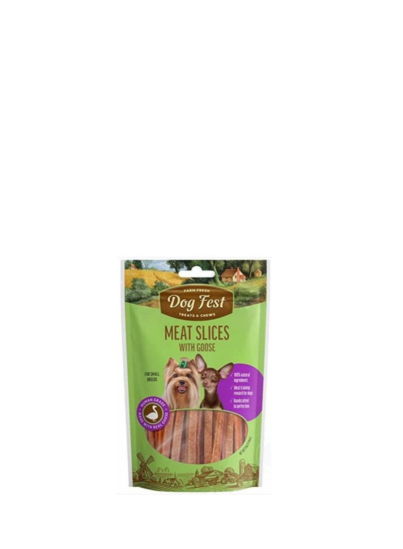 Meat Slices with Goose for Small Breeds