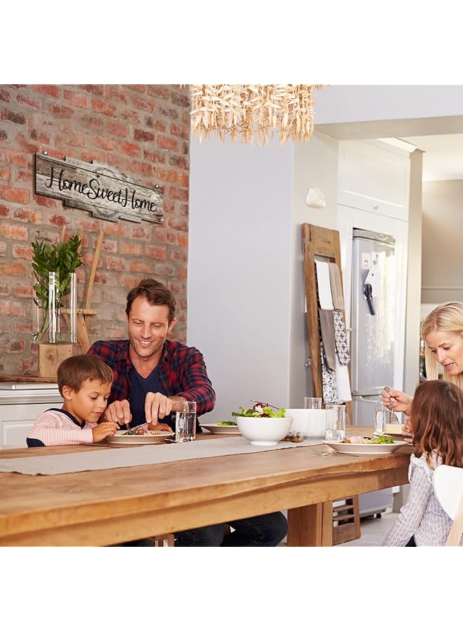 erorex Home Sweet Home Sign Rustic Wood Home Wall Decor Large Farmhouse Home Sign Plaque Wall Hanging Wooden Sign For Bedroom Living Room Wall Wedding Decor Grey - Image 3