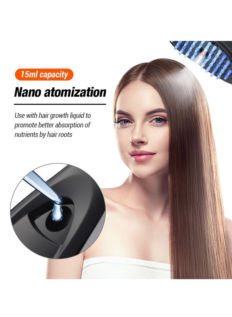 Electric Spray Massage Comb Micro Current Head Meridian Massager Anti Hair Loss Physiotherapy Red And Blue Light Nourish Scalp - Image 5