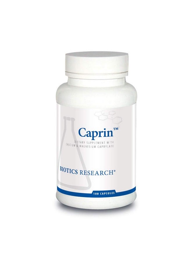 BIOTICS Research Caprin Caprylic Acid 1200 Milligram Serving. Gastrointestinal Support Calcium Magnesium Added Aids In Gut Microbial Balance 100Caps  - Image 1