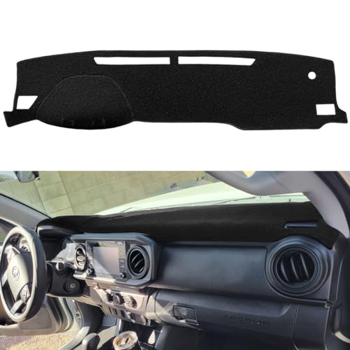 Fcovergurus Dash Cover Mat Custom Fit for Toyota Tacoma 2016-2023, Dashboard Cover Pad Carpet Protector (Black) F94 - Image 1