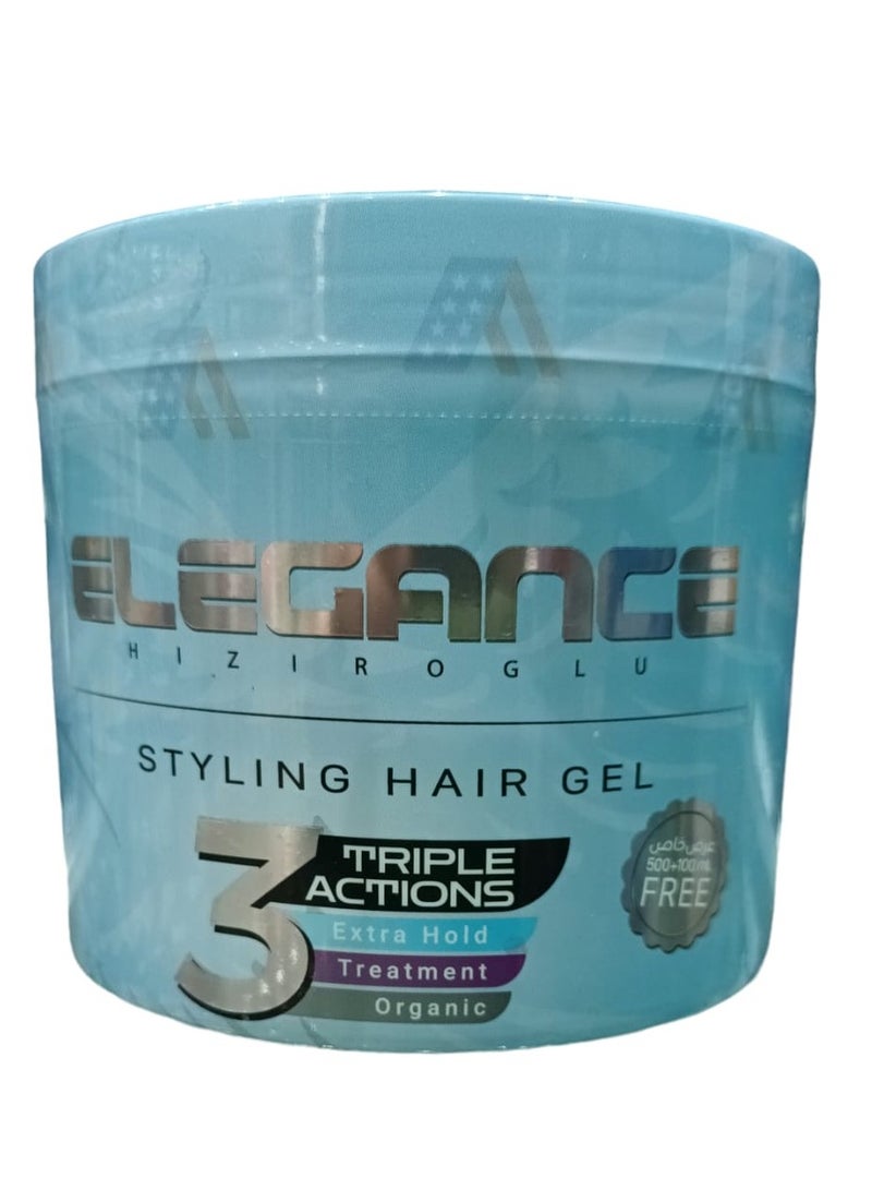 Elegance Triple Action Styling Hair Gel 600ml
