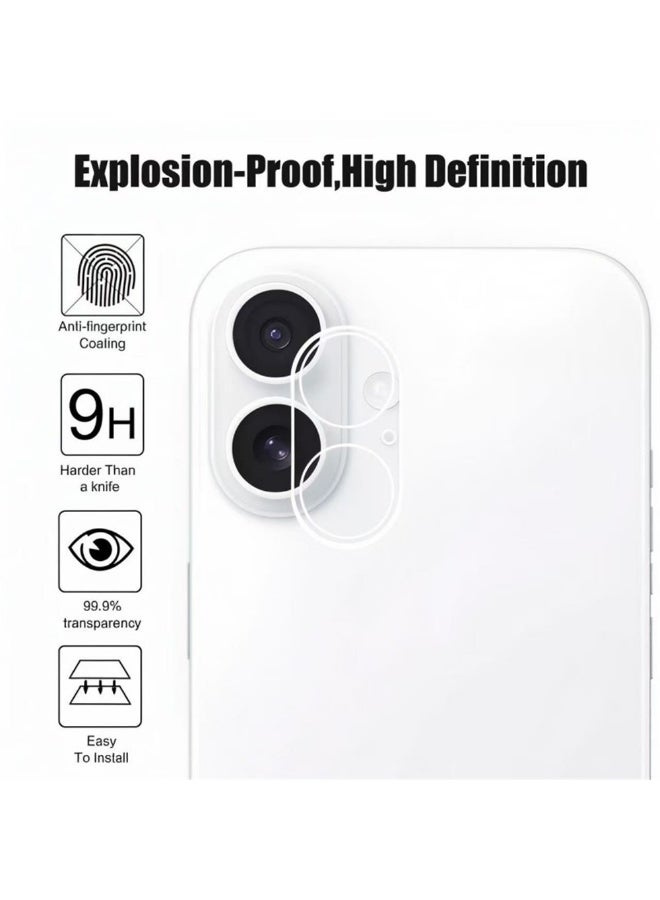 موكوم واقي عدسة كاميرا آيفون Apple iPhone 17 (عبوة 2) – غطاء حماية كامل من زجاج مقوى 9H [حماية من السقوط] [متوافق مع الجراب] [مقاوم للخدوش] [زجاج شفاف عالي الدقة] – يغطي الكاميرات + مستشعر LiDAR + الفلاش، مضاد للانعكاس والتوهج، تصوير ليلي واضح، تركيب سهل - Image 2