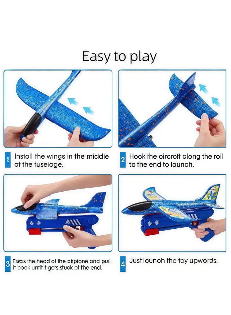 Aircraft foam launcher one on ejection model and foam glider children's aircraft toy set - Image 3