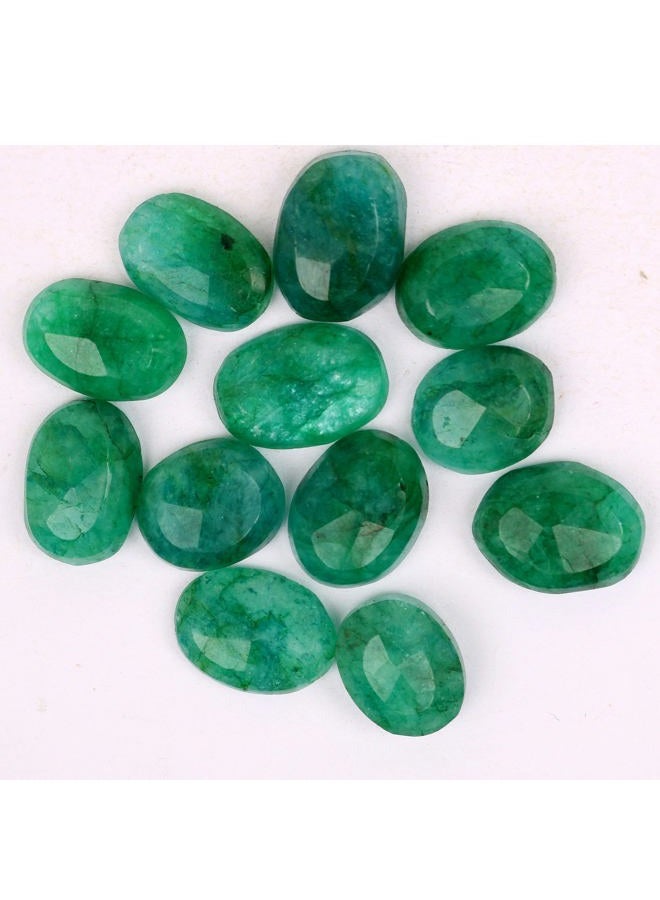 REAL-GEMS Colombian Emerald Approx 60 Ct - 7 Pcs Natural Oval Cut Green Emerald Loose Gemstones Lot, Small, Gemstone, mix gemstones lot - Image 2