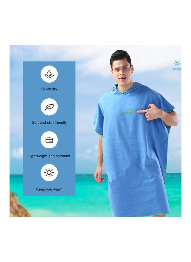 NIBEMINENT Quick-Dry Robe With Hood Microfiber Beach Blanket 23.00x3.00x20.00cm  - Image 2