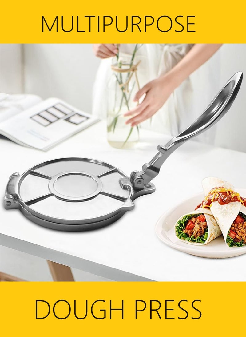 Generic - 2 Pieces Stainless Steel Chapati Press Puri Press Tortilla Maker, Kitchen Hand Tool  Small Size 16cm - Image 1