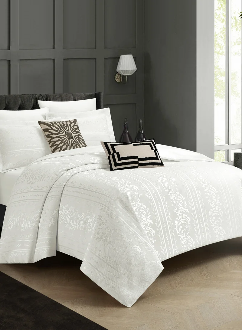 Master Home Textile MASTER Polyester Jacquard  Comforter Sets, Fits 200 x 200 cm Bed, For Double Size Bed, With Removable Filling, 9 Pcs King Size, Soft, Breathable,  Elegant