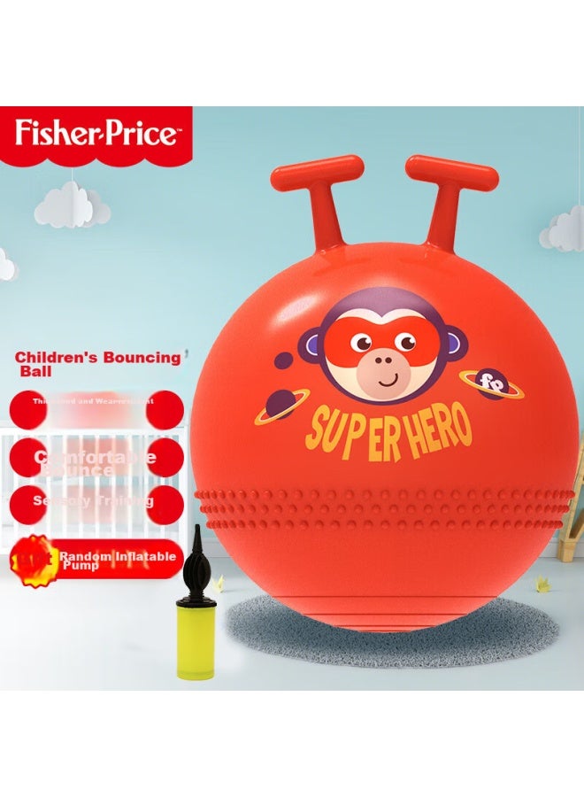Fisher-price Children's Toy Ball, Sensory Training Bouncy Sheep Horn Ball, 45cm, Red, With Pump, Birthday Gift - Image 1
