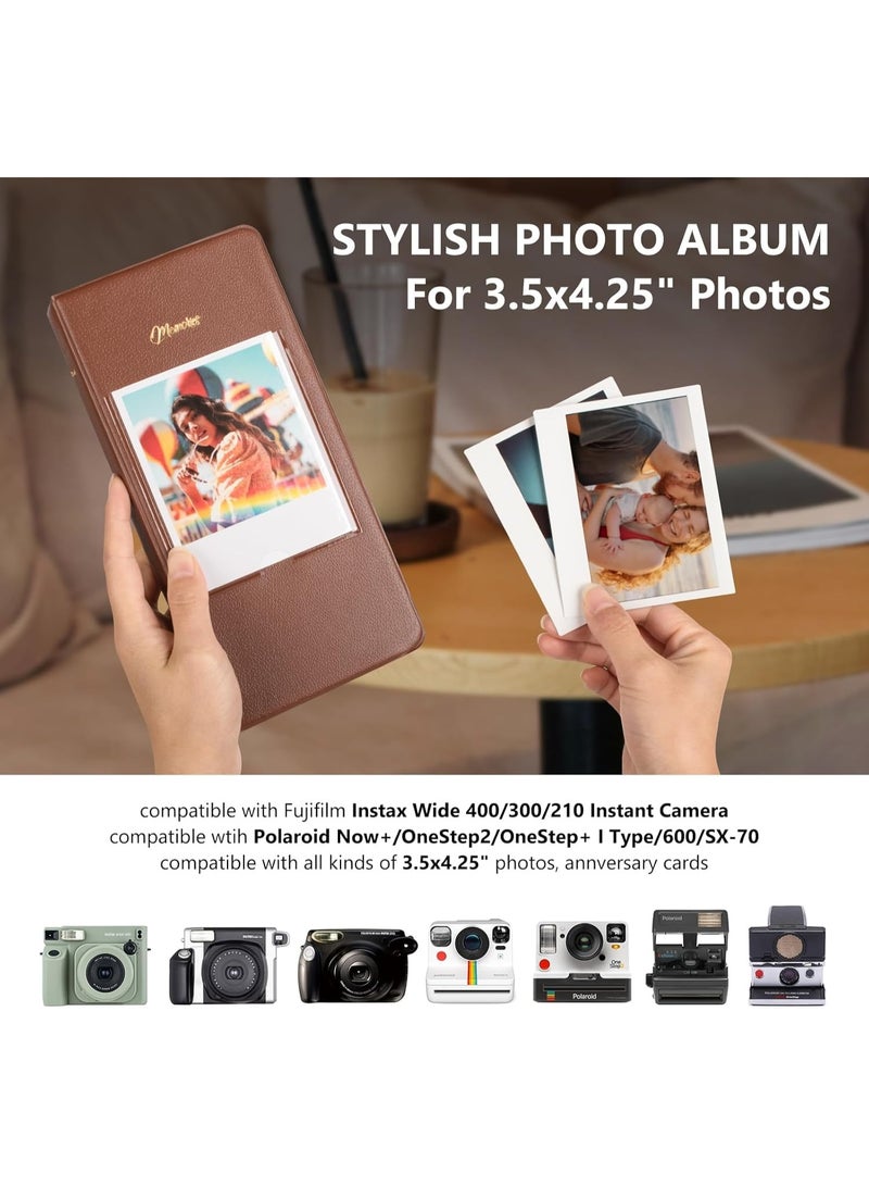 Relex Photo Album Book for Instax Wide Film 3.5x4.25 Inches, 64 Pockets Storage with Clear PVC Pages, Compatible with Instax Wide 400/300/210/200/ Wide EVO & Polaroid 600 i-Type Instant Cameras (Set of 3) - Image 2