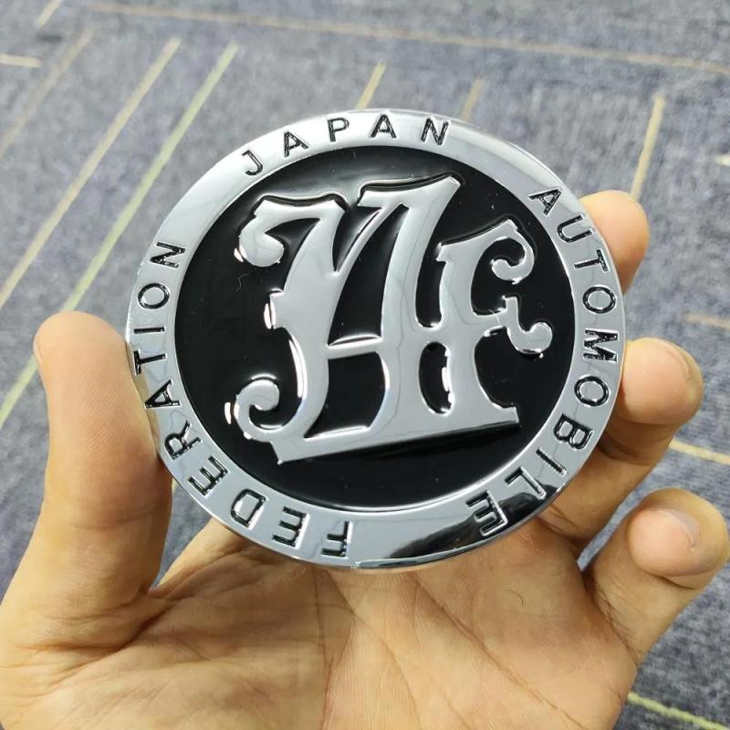 Durable Zinc Alloy Car Grille Badge 8.2cm Easy Installation - Authentic JDM Logo Design Eye Catching 11 Color Radiator Grille Emblem for Car Enthusiasts - Image 3