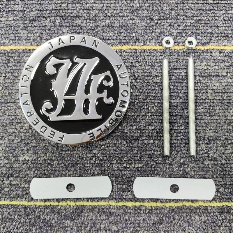 Durable Zinc Alloy Car Grille Badge 8.2cm Easy Installation - Authentic JDM Logo Design Eye Catching 11 Color Radiator Grille Emblem for Car Enthusiasts - Image 4