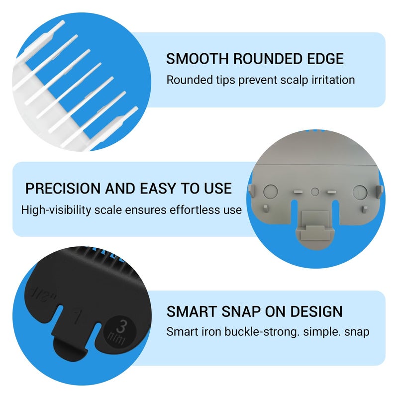 Pdtwq Compatible with Wahl Clipper Guards Set,Compatible with Wahl 1/2 Clipper Guard,Replacement Guide Comb 1.5mm #3137-101,#1/16'',2Pack. - Image 2