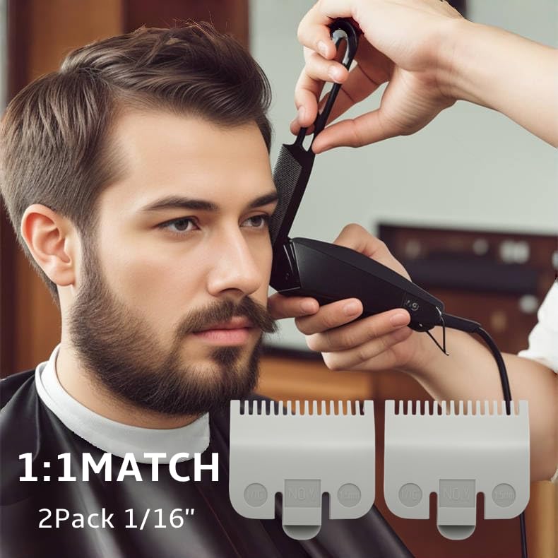 Pdtwq Compatible with Wahl Clipper Guards Set,Compatible with Wahl 1/2 Clipper Guard,Replacement Guide Comb 1.5mm #3137-101,#1/16'',2Pack. - Image 4