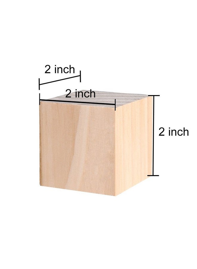Supla 20pcs 2 inch Wooden Cubes Unfinished Wood Blocks for Wood Crafts, Wooden Cubes, Wood Blocks, Great for Baby Showers (20pcs) - Image 2