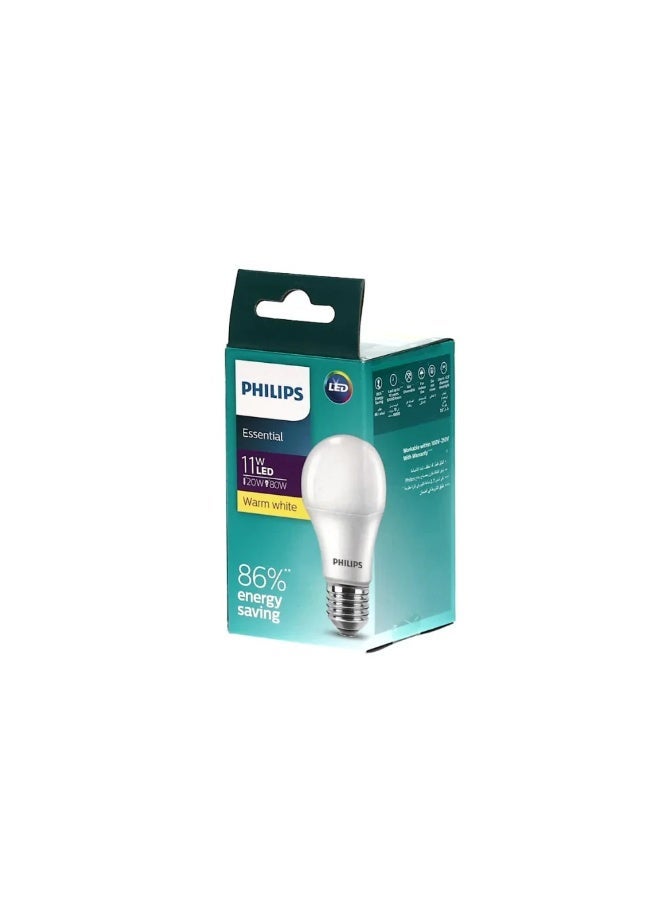 فيليبس مصباح LED بقوة 11 واط وقاعدة E27، موفر للطاقة، إضاءة بيضاء ساطعة 6500 كلفن، 1250 لومن، قاعدة E27 قياسية، عمر طويل، إضاءة صديقة للبيئة - Image 2