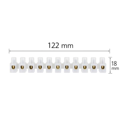 PGSA2Z 10A Terminal Block Connector Strip – 3x 12-Position + 3x 1-Position, Copper Core Screw Lock Wire Connector, Insulated Electrical Terminal for DIY, Home, Automotive Wiring - Image 4