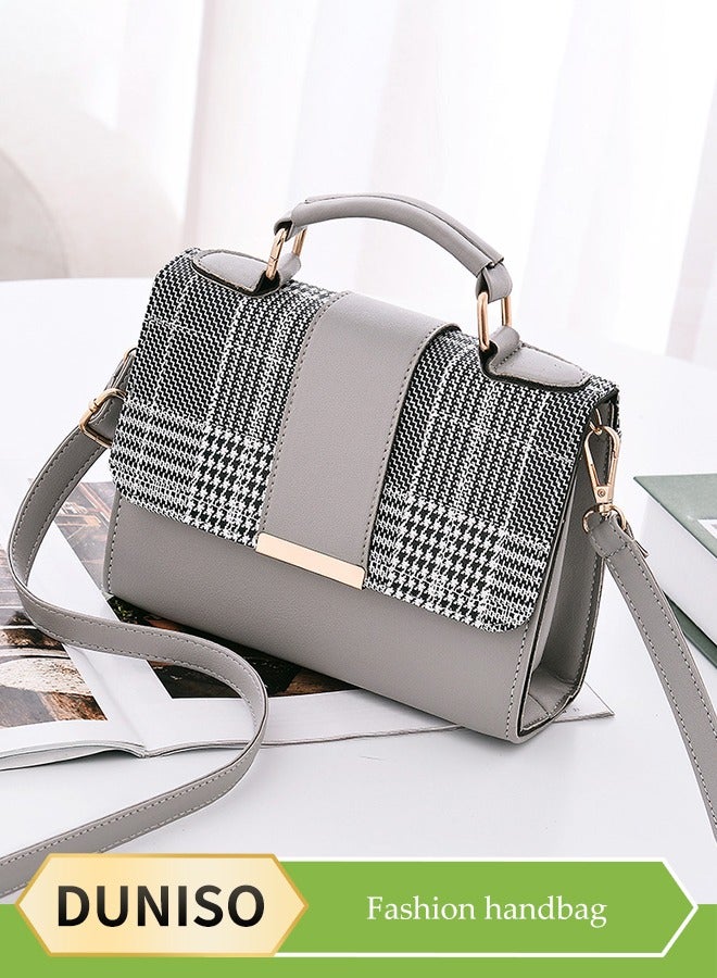 DUNISO Crossbody bag for women,magnetic button shoulder bag，PU leather bag, handbag with three pockets inside, with adjustable shoulder strap, suitable for shopping, dating, and work，20*15*7.5cm - Image 1