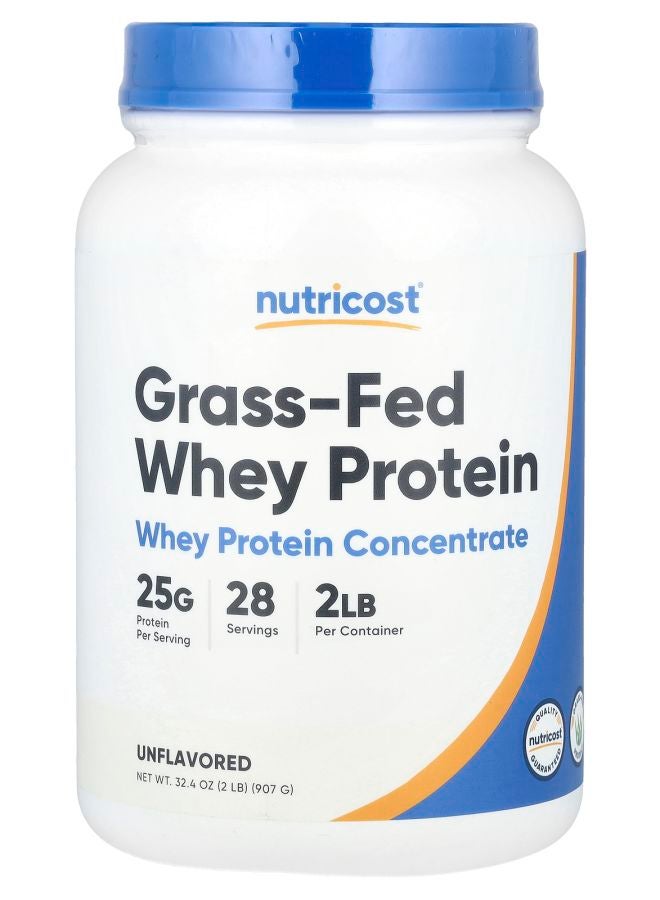 بروتين مصل اللبن المركز من حليب العشب غير المنكه 2 رطل (907 جرام)