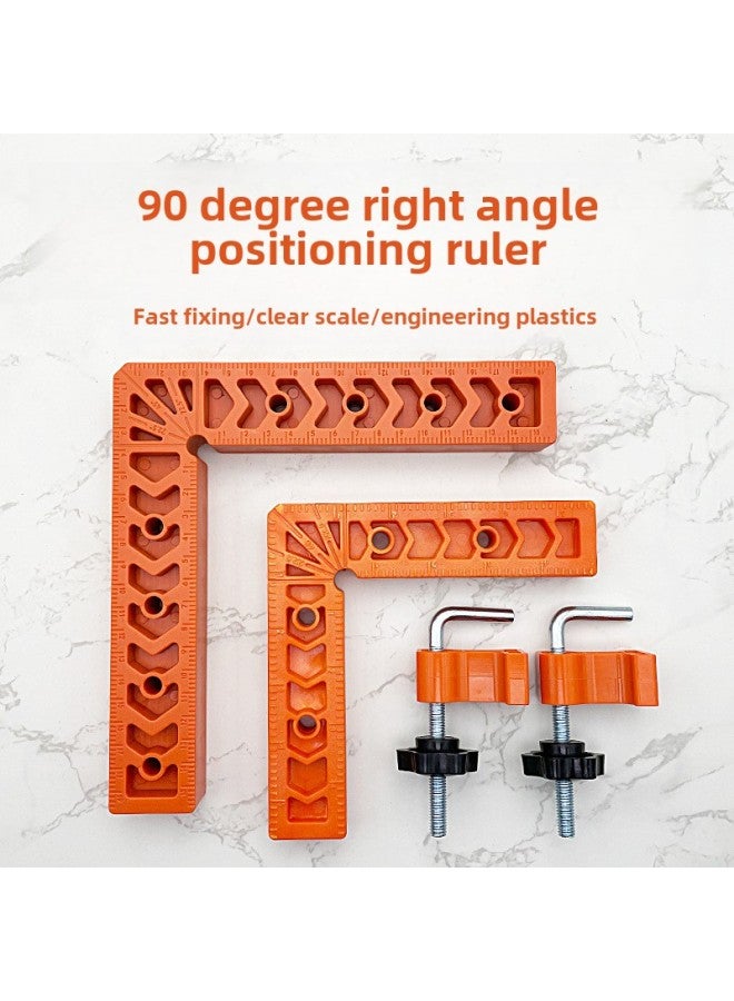Right Angle Locator 90 Degree Stone Rock Slab Splicing Fixer L-shaped Straight Angle Ruler Plastic Angle Code Woodworking Marking Ruler-Model:Clamp - Image 2