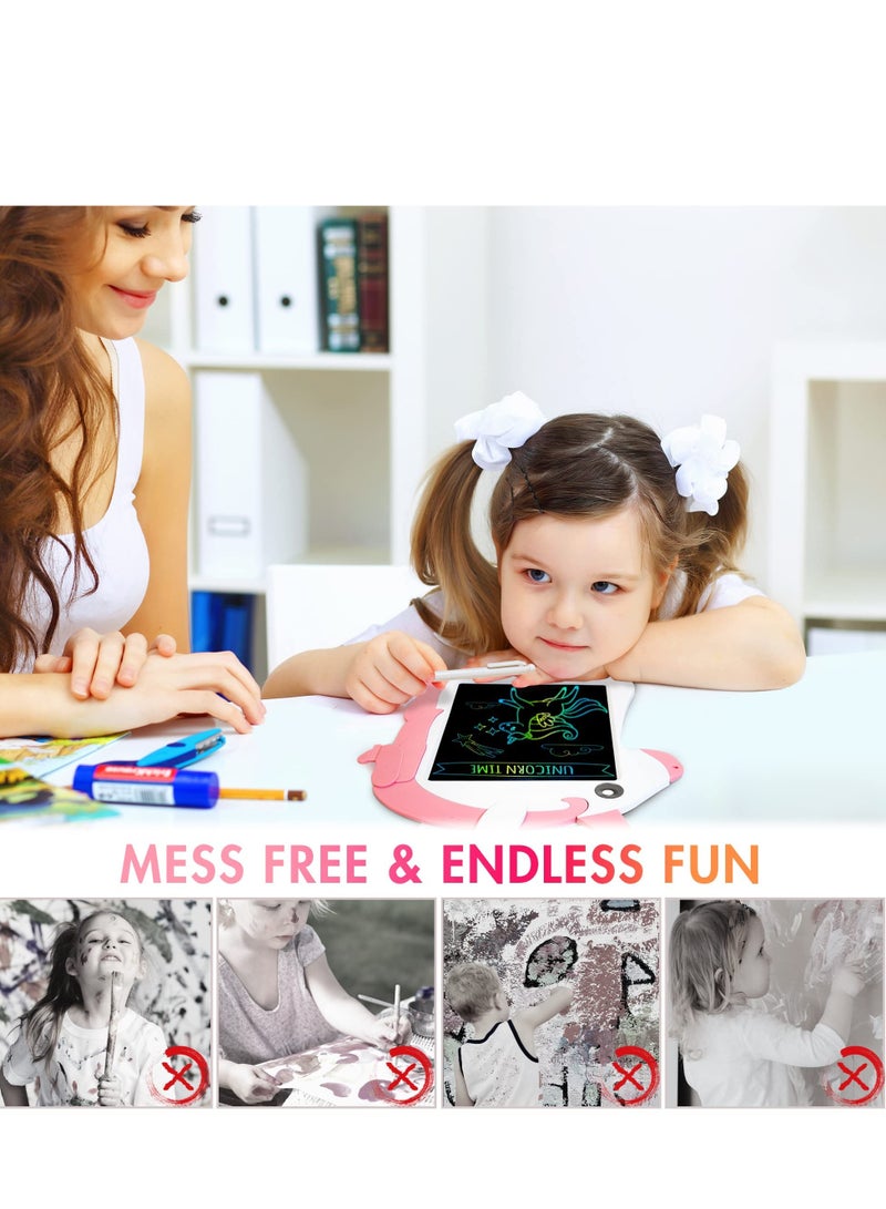SYOSI Unicorn LCD Writing Tablet for Kids 8.5 Inch Doodle Scribbler Pad with Stylus,Painting Board, Magic Board, Birthday Gifts, Drawing Board Educational Toys for 3+ Years Old - Image 3