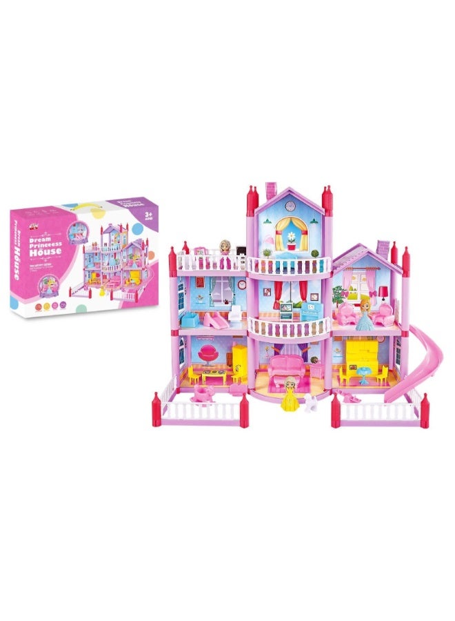 TOY GARDEN Dreamhouse Mansion Princess Doll House – Large Villa Playset with Dolls & Furniture for Girls Ages 3+ | Pretend Play Toy Home  - Image 3