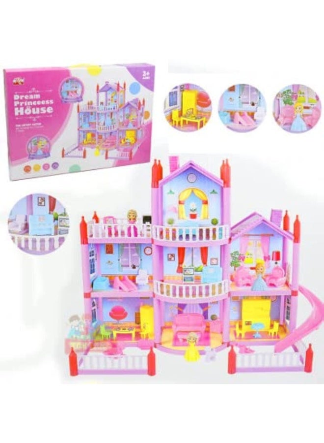 TOY GARDEN Dreamhouse Mansion Princess Doll House – Large Villa Playset with Dolls & Furniture for Girls Ages 3+ | Pretend Play Toy Home  - Image 2
