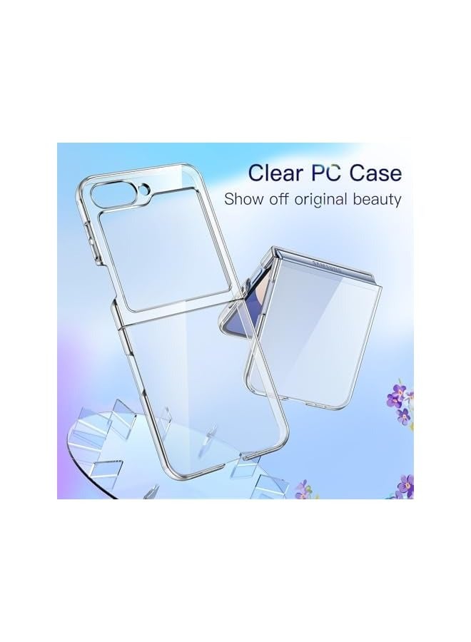 Jetech Case for Galaxy Z Flip 6, Crystal Transparent Hard PC Shell, Anti-Scratch Shockproof Slim Protective Phone Cover (Clear) - Image 3