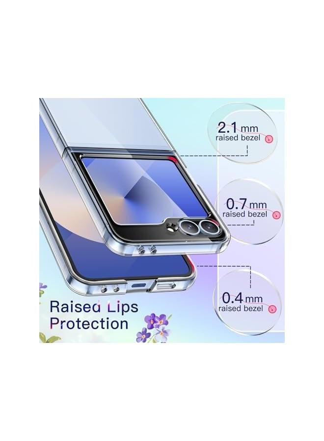 Jetech Case for Galaxy Z Flip 6, Crystal Transparent Hard PC Shell, Anti-Scratch Shockproof Slim Protective Phone Cover (Clear) - Image 4