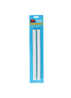 TiKi 2-Piece Fiberglass Hassel Free Torch Wick Replacement White 9 x 0.5 x 0.5 Inch 1312129  - Image 1