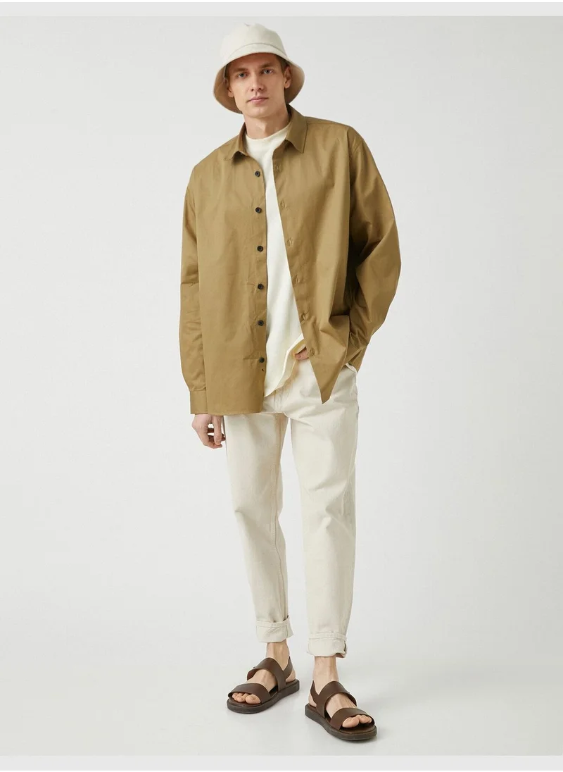 كوتون Long Sleeve Shirt Classic Neck