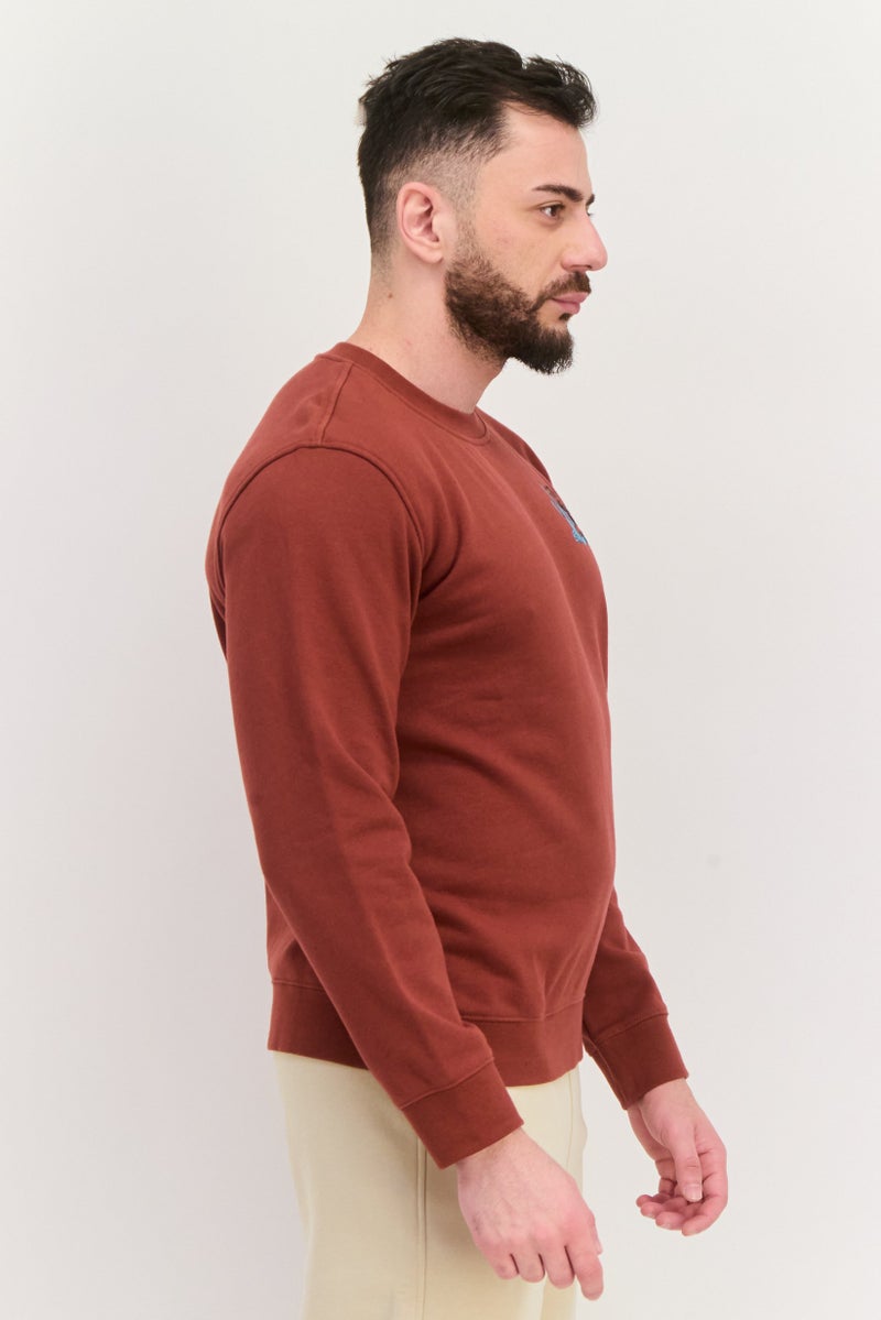 Hurley Men Sportswear Fit Long Sleeve Outdoor Sweatshirt, Rust - Image 3