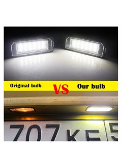 SYOSI 18 SMD LED License Light Lamps,2PCS LED License Plate Light Lamps SMD LED Number Plate Illumination Car License Plate LED Lights for VW Golf MK4 MK5 MK6 Passat Polo CC Eos Scirocco  License Plates  - Image 2
