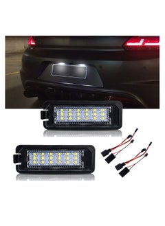 SYOSI 18 SMD LED License Light Lamps,2PCS LED License Plate Light Lamps SMD LED Number Plate Illumination Car License Plate LED Lights for VW Golf MK4 MK5 MK6 Passat Polo CC Eos Scirocco  License Plates  - Image 1