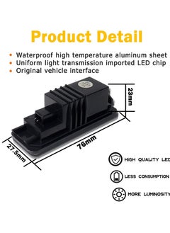 SYOSI 18 SMD LED License Light Lamps,2PCS LED License Plate Light Lamps SMD LED Number Plate Illumination Car License Plate LED Lights for VW Golf MK4 MK5 MK6 Passat Polo CC Eos Scirocco  License Plates  - Image 3