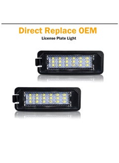 SYOSI 18 SMD LED License Light Lamps,2PCS LED License Plate Light Lamps SMD LED Number Plate Illumination Car License Plate LED Lights for VW Golf MK4 MK5 MK6 Passat Polo CC Eos Scirocco  License Plates  - Image 5