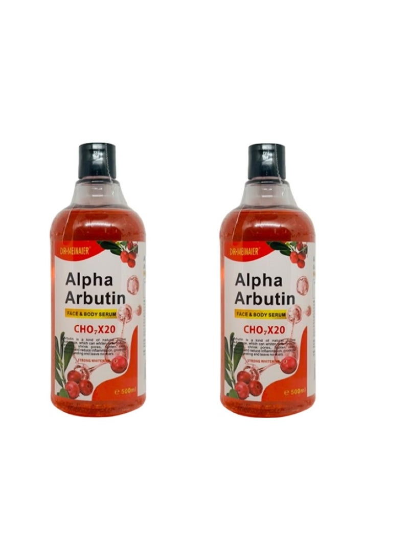 DR. MEINAIER Alpha Arbutin Face & Body Serum 500ml 2Pcs