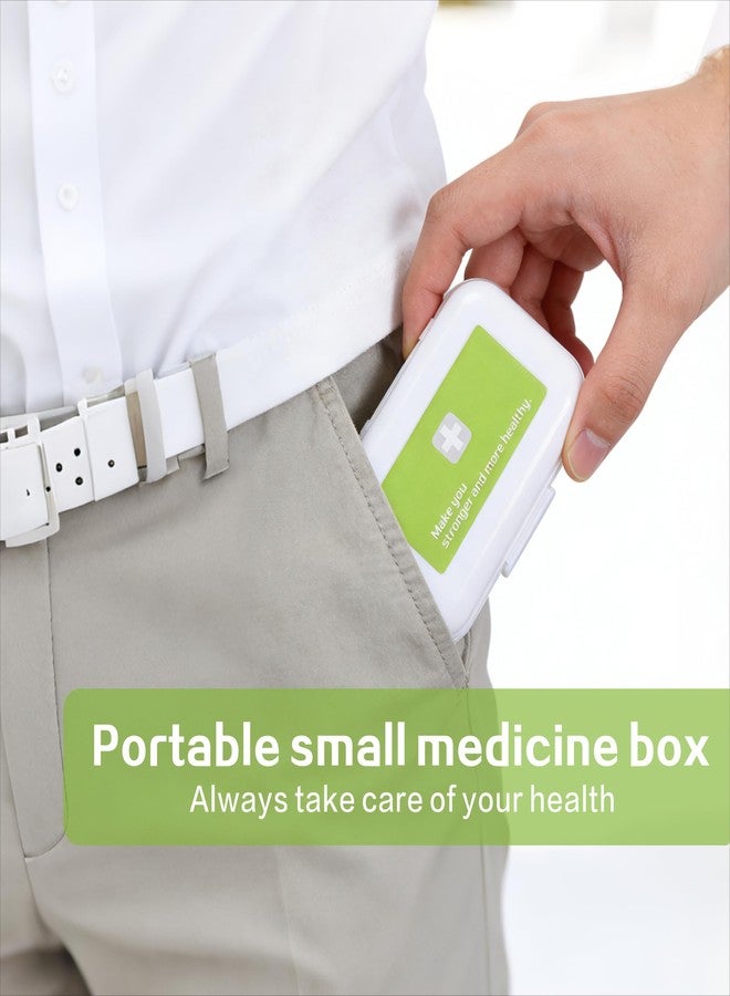 HENWAFX 8-Compartment Portable Pill Organizer, 7 Small + 1 Large Grid Sealable Medicine Case, 11x8x3cm PP Pill Box for Travel & Daily Use - Image 3