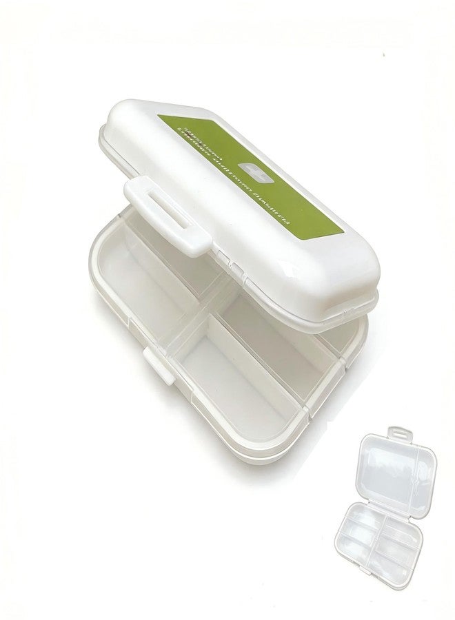 HENWAFX 8-Compartment Portable Pill Organizer, 7 Small + 1 Large Grid Sealable Medicine Case, 11x8x3cm PP Pill Box for Travel & Daily Use - Image 1