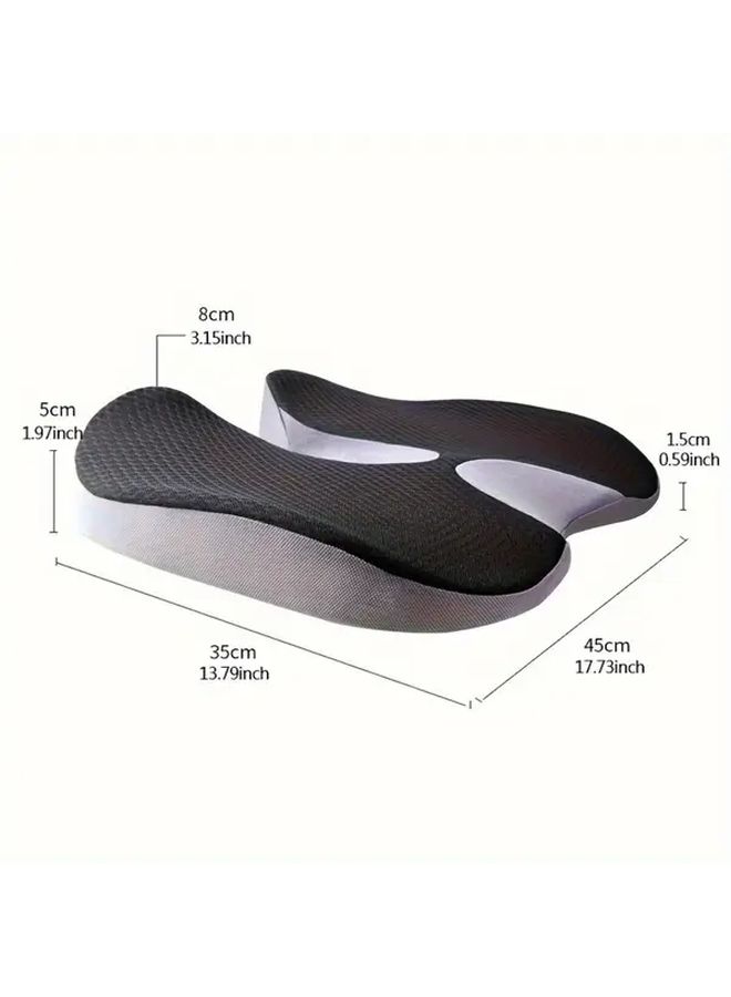 Blue Navy Ergonomic Memory Foam Car Seat Cushion Gel Filled For Hip And Sciatica Pain Relief - Image 3