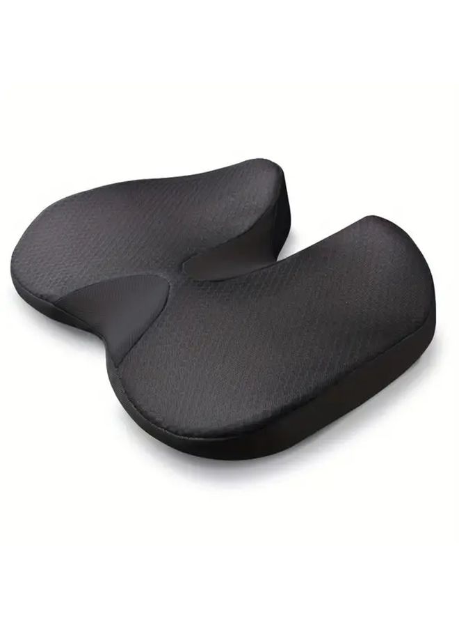 Blue Navy Ergonomic Memory Foam Car Seat Cushion Gel Filled For Hip And Sciatica Pain Relief - Image 5