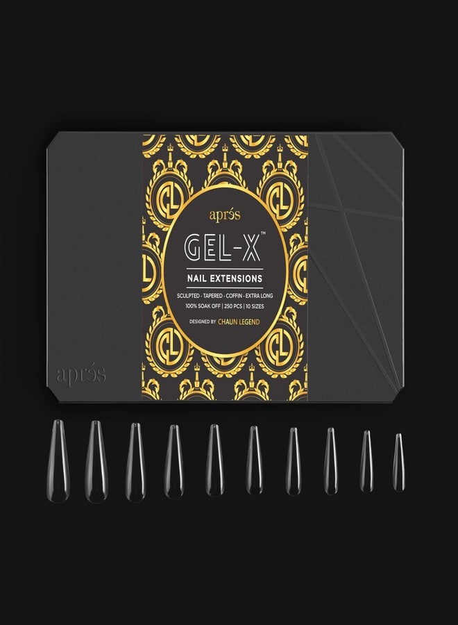 APRÉS Chaun Legend x Apres Nail Gel-X Sculpted Stiletto Extra Long Box of Tips | 250 Gel-X Tips | Premium Quality | 10 Sizes 0-9 | No Size 00 Included | 2022 Version - Image 4