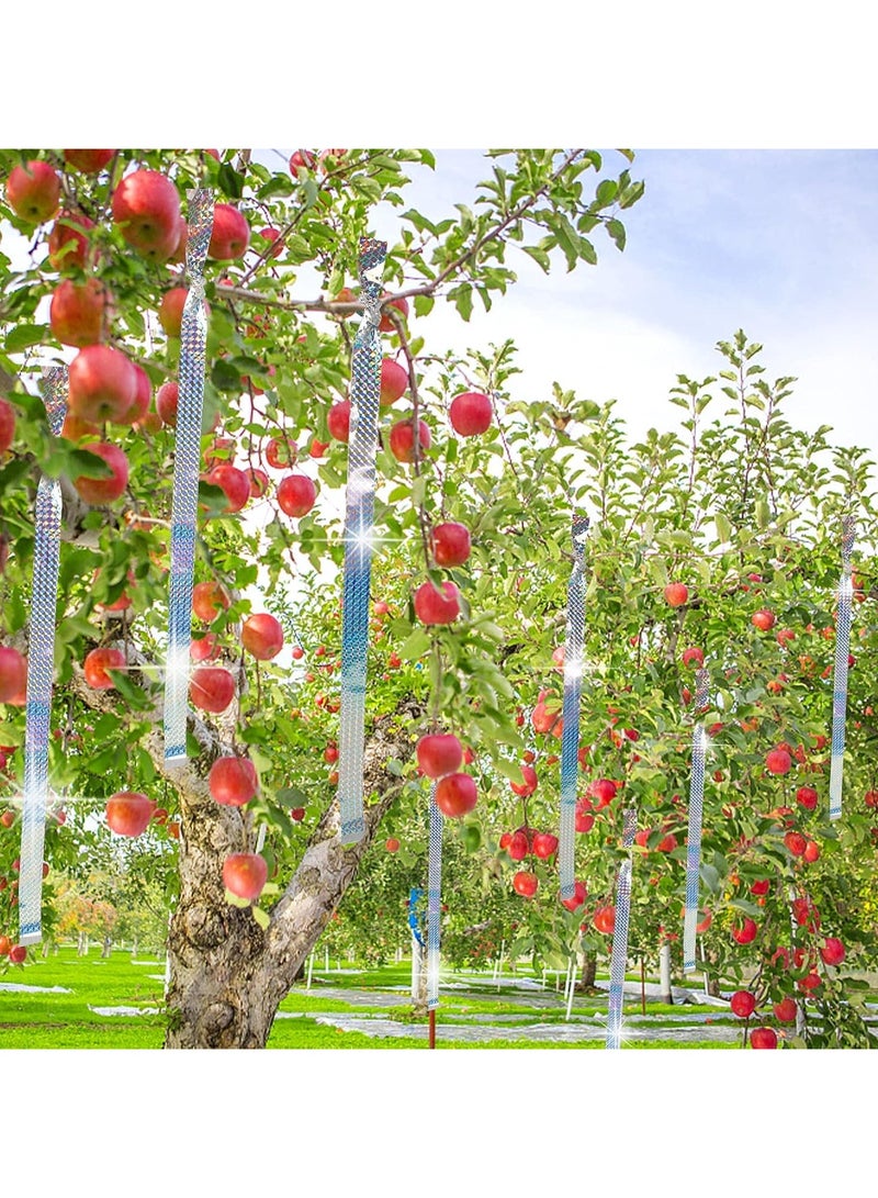 أشرطة تخويف الطيور، 2 حزمة طاردة جهاز عاكس رادع مزدوج الجانب طائر ريbonfor Home Garden و Total إخافة فلاش شريط إبقاء الحمام البط الغربان (4.8 سم × 80 م; 2.4 سم × 80 م) - Image 5