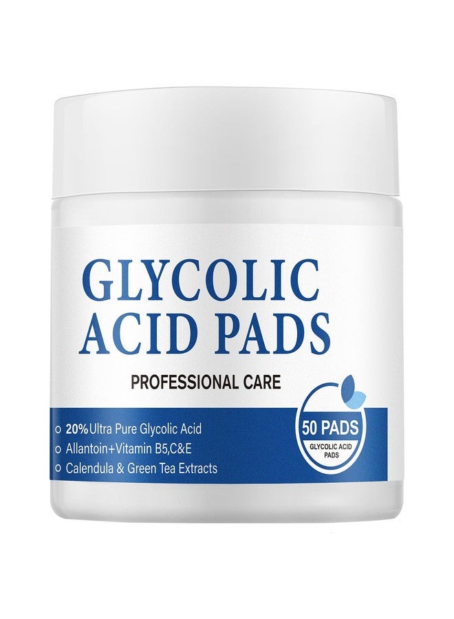 GUOYAOLIFU Glycolic Acid 20% Resurfacing Pads for Face and Body - Exfoliating Peel Pads with Vitamins B5, C, E, Green Tea, Calendula, Allantoin - Reduces Fine Lines and Wrinkles - 50 Count - Image 1