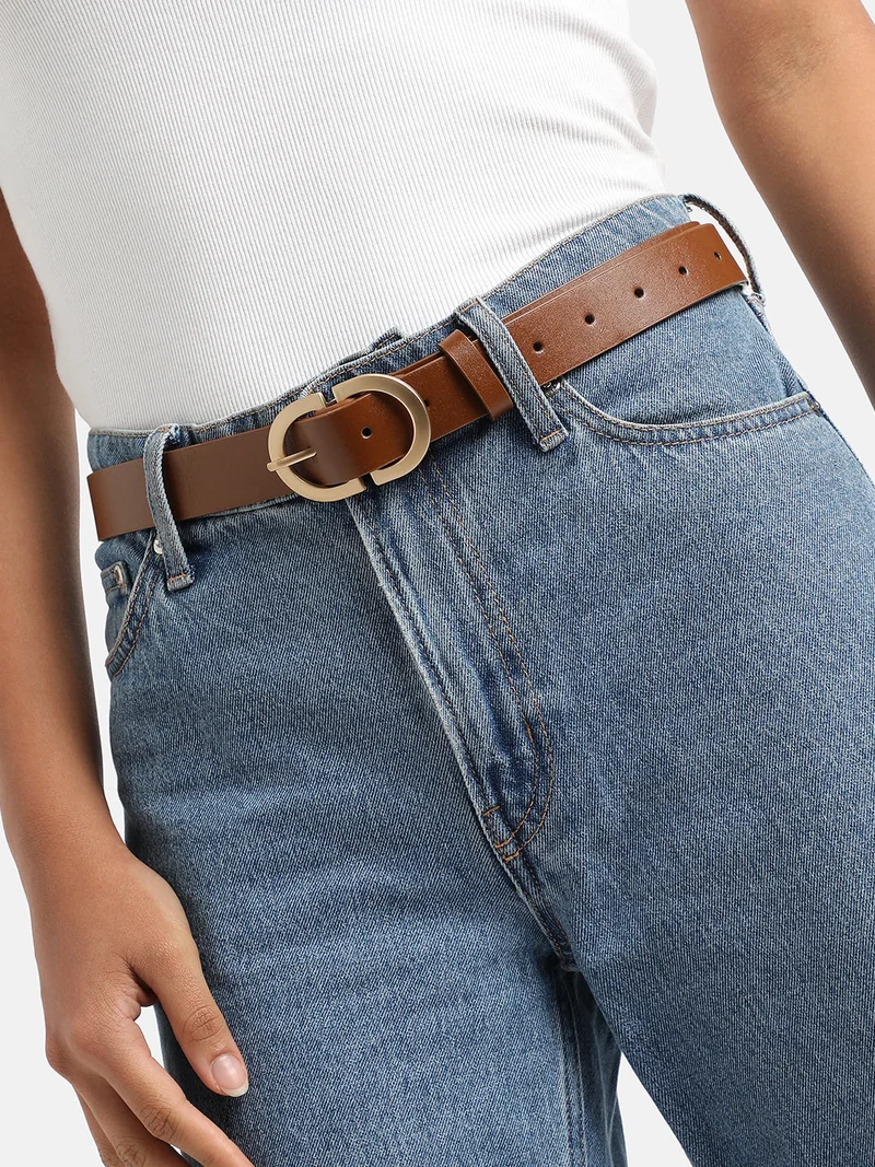 Haute Sauce Brown Solid Waist Belt